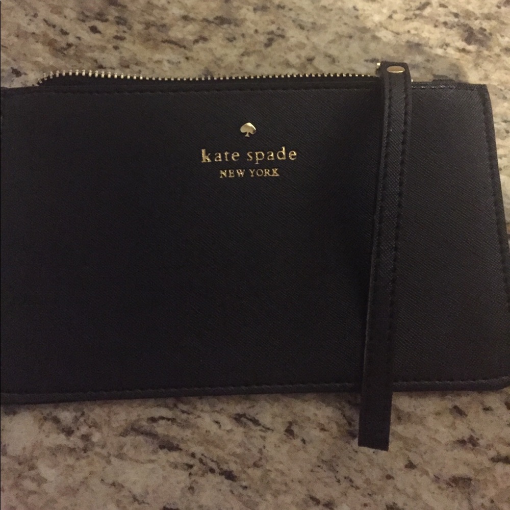 Kate Spade black clutch/wristlet Never used!